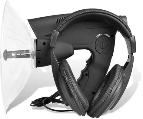 Micrófono Direccional Parabólico, Amplificador de Sonido espía biónico, Dispositivo de Escucha de Largo Alcance de hasta 91 m, Aumento de 8X.