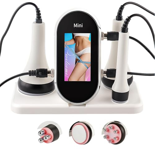 Massaggiatore anti-cellulite Apparecchio dimagrante 3 in 1 Lipocavitazione radiofrequenza per viso e corpo Massaggiatore rassodante per viso, braccia, addome