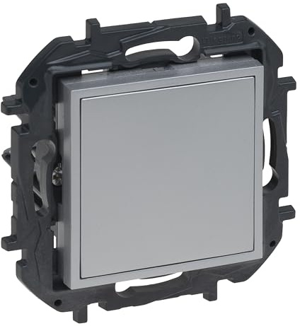 LEGRAND Tapa ciega para instalación empotrada, Gama Niloé Step, Color Aluminio, 398307B