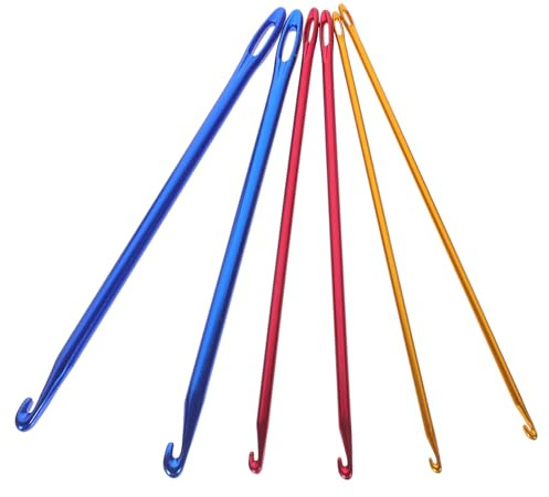 Kisangel 6-teiliges häkelnadel set aus Aluminium, Stricknadeln 2, 75 Mm, 4, 0 Mm, 6, 0 Mm, Strick- Und Häkelnadel mit Loch für Diy-handwerk, Garn, Nähen, Weben