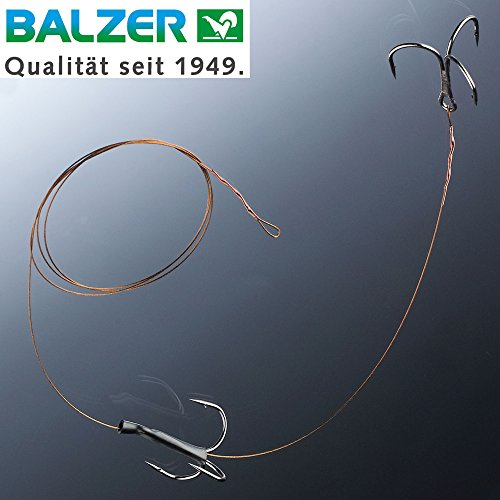 Balzer Matzes Doppel Drilling System 70cm 9kg - Hechtvorfach, Hakengröße/Ködergröße:Gr. 2 / L für Köder von ca. 14-20cm
