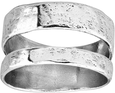 Silpada 'Double Spaced' Two Bar Ring in Sterling Silver, Size 6, Size 6