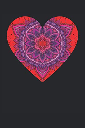 Computadora portátil: Cuaderno del corazón de Mandala - Gran cuaderno de mandala alineado - 120 páginas alineadas para pensar pensamientos, ideas e ... Más que una tarjeta de cumpleaños.