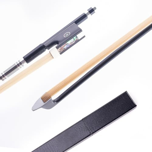 AMZZ Carbon Fiber Violin Bow, 4/4 Full Size – Quick Response, Strong Bounce, Deep Resonant Tone – For Intermediate & Advanced Level Violins