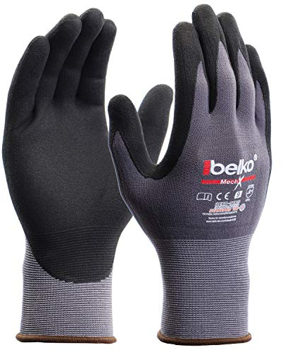 BELKO 24 Paar MechX Arbeitshandschuhe Schutzhandschuhe Montagehandschuhe Griphandschuhe Gartenhandschuhe Feinarbeiten EN388 - Größe: 10 (XL)
