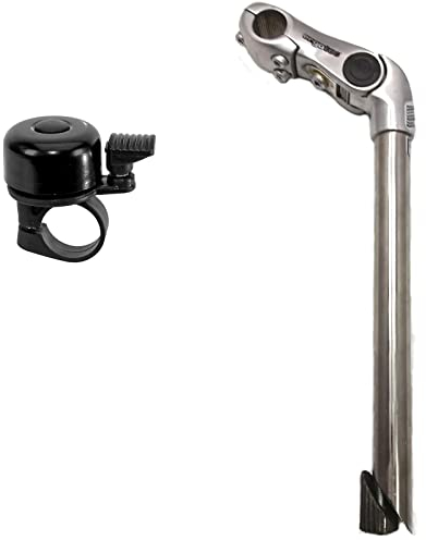 Ergotec Edelstahl Lenkervorbau Kobra Vario in Silber Schaft Ø 22.2 Klemme 25,4 mm 90/300 mm verstellbar inkl.maxxi4you Reflexband