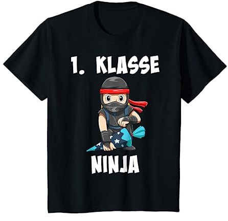 Kinder 1. Klasse Ninja Einschulung Schulanfang Geschenk Schultüte T-Shirt