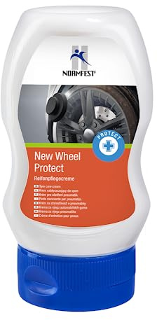 Normfest New Wheel Protect – silikonhaltige Reifenpflegecreme für Hochglanz, wasserfest & UV-beständig, ergiebig für bis zu 80 Reifen, einfache Anwendung für PKW, SUV & Motorrad – 250 ml