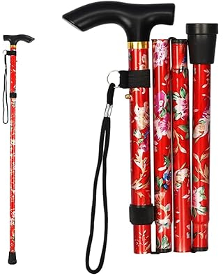 Gehstöcke,Faltbare Wanderstöcke Faltbar Gehstock Bergstock Spazierstock Wanderstock Canes Urlaubs Höhenverstellbar rutschfest Leicht Unisex Gehstock Aluminium Geschenk zum Vatertag Geburtstag