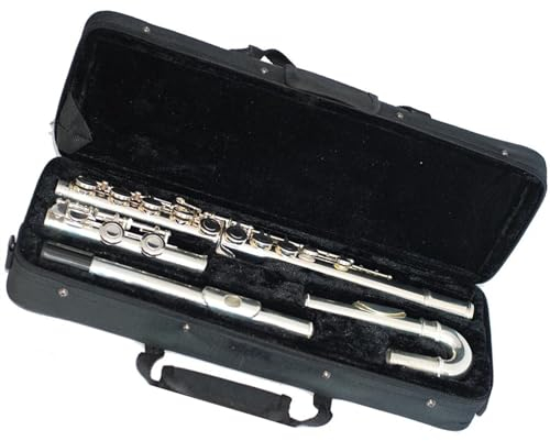 Kupfernickel Versilberte C-Ton-Flöte, 17-Loch-E-Mechanismus, Flöte, Instrument Mit Koffer Querflöte für Anfänger