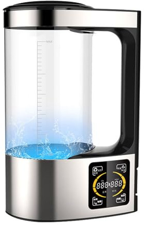 FXNFXLA Jarra de Agua de hidrógeno de Gran Capacidad de 2 litros, generador de Agua de hidrógeno de 1500 PPB, tecnología SPE y PEM, Limpieza Inteligente y Calentamiento a Temperatura Constante