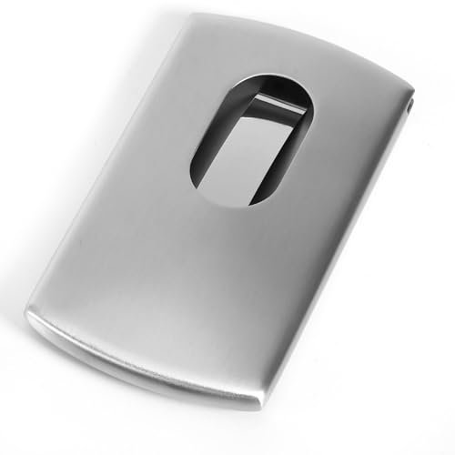 BuyWeek Tarjetero De Visita, Estuche para Tarjetas De Visita De Acero Inoxidable, Estuche para Tarjetas De Presentación Portátil, Organizador De Almacenamiento