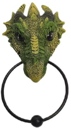 Türklopfer für Haustür – Deep Creature Dragon Harz Klopfer | Antike Türklopfer Figur für Zuhause, Thema Café Dekoration