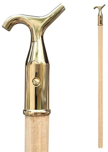 Window Pole Hook Opener for Sash, Compatible with VELUX® Windows, Sash Attic Loft Blinds Skylight, Fanlight (Polished Brass)