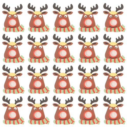 TOPBATHY 75 StüCk Weihnachtslutscher-Papierkarten Rentier Lutscherhalter Aus Papier FüR DIY Weihnachtsdekoration Und Party SüßIgkeiten Halter
