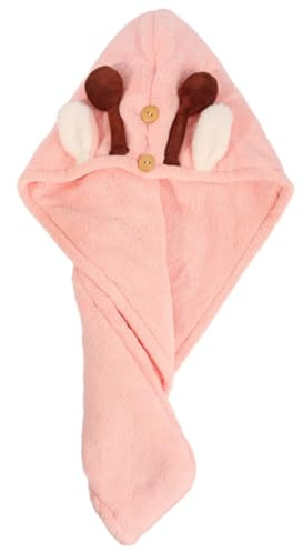 Healeved 1stück Mikrofaser Haarturban Für Schnelles Trocknen Doppelter Fleece-design Bademütze Super Saugfähige Süße Und Stilvolle Badekappe Für Frauen