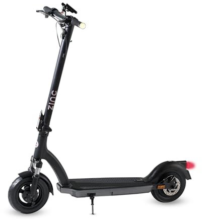 Zinc Velocity 2.0 Folding Electric Scooter for Adults and Teenagers Ages 14+ – Front and Rear Lights, Phone Holder, 10-inch Tyres, 15.5 Top Speed, Powerful 500w Motor, Fast Charging, Folding Design