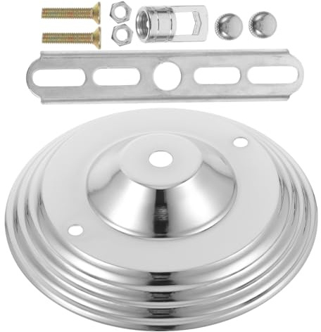 QUMIIRITY Deckenleuchtenbaldachin Eisen Retro Farbe 140mm Pendelleuchten Montageplatte Bruchbeständige Deckenrosette Für Europäische Leuchten