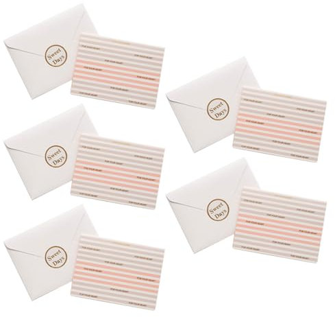 Mumuve 10-teiliges Dankeskarten-Set mit Umschlägen, selbstklebende Aufkleber, Blanko, Karten, braune Papierumschläge für Kollegen