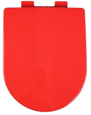 WC-Sitz in D-Form mit Absenkautomatik, mit Schnellverschluss, einfache Reinigung, Befestigung oben, verstellbare Scharniere, Rot, Lila, Orange, Blau, Grün
