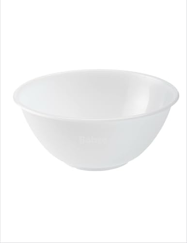 Bobzo Lot de 2 bols mélangeurs - 2,2 L - Diamètre 23 cm - Polypropylène blanc - Passe au micro-ondes et au congélateur - Passe au lave-vaisselle - Idéal pour la pâtisserie, la cuisine et la