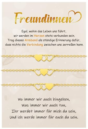 CheersLife 2/3/4/5 Stück Freundschaftsarmbänder, Schwester Geschenk | Geschenk Schwester Geburtstag Herz Armband Damen Freundin, Beste Freundin Geschenke, Geschenke für Mädchen Weihnachten