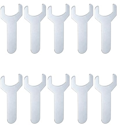 QUARKZMAN 10 Pezzi Chiave a Bocca Aperta 22X70X1.5mm Metrica a Forma di U | Singola Estremità Piatto Super Sottile, Assemblaggio Mobili, Galvanizzata