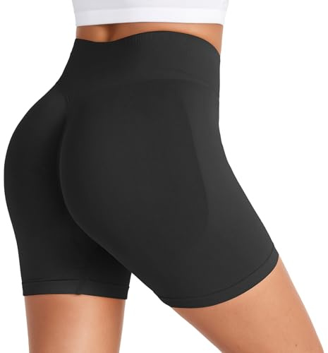 Zhiaek Pantaloncini Palestra Donna Vita Alta Leggins Sportivi Donna Corti