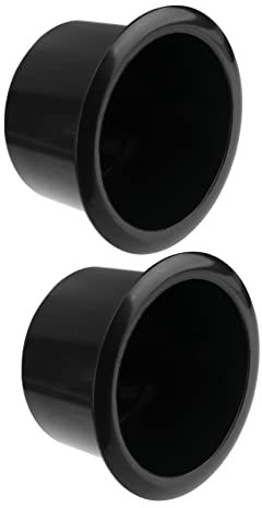MAGICLULU Portavasos de Plástico Negro para Coche Sofá Mesa de Póker Inserto Fácil Limpieza 2 Uds