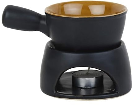 Swadeshi Desire Aromatherapie Aroma Keramik Fondue Brenner Keramik Öl Duft Diffusor Ofen für Schlafzimmer Home Decor Artikel Einweihungsgeschenk (Schwarz)