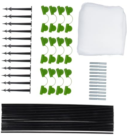 NUOBESTY Bâche de Protection pour Plates-Bandes avec Arceaux Voile Hivernage pour Légumes et Fruits Filet de Jardin Réutilisable