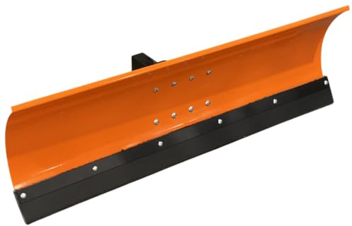 SRM Design Schneepflug Schneeschild Räumschild für das Beseitigen von Schnee Universal 5 Fach verstellbar für Rasentraktor 125x40 cm Orange
