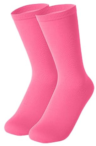 MotiveTech Calcetines de Patinaje sobre Hielo, Calcetines de Patinaje Artístico para Patines de Hielo, Danza, Mallas Transpirables de Algodón Elástico hasta, Rosa