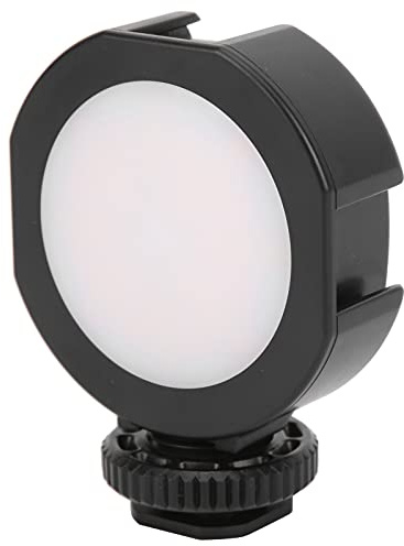 Mini Luce di Riempimento Circolare, Luce Portatile 3000K - 6500K, Tre Fonti di Luce, Cinque Regolazioni - Controllo Cinque Livelli, Ideale per Live Streaming e Videochiamate
