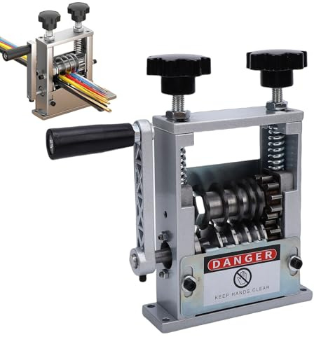 FTVOGUE Pelacables con Taladro Eléctrico, Máquina Peladora de Cables Manual Ajustable de 6 Orificios con Rodillos con Ranura en V para Cables de 3,5 7 9 12 17 Mm