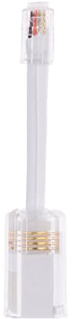 DragonTrading® Telefonkabel-Entwirrer, Weiß, für Familientelefone mit RJ11-Stecker, drehbar, verhindert Kabelsalat