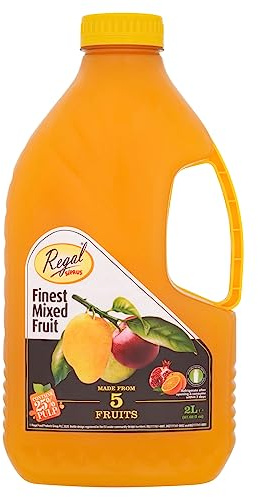 Regal Jus de Fruits Mélange 5 Fruits - 25% Pulpe, 2 L | Bouteille familiale avec poignée ergonomique - idéale pour le ftour, Ramadan et les grandes tablées