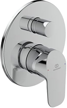 Ideal Standard A6725AA Ceraflex Einhebel-Badearmatur Unterputz für 2 Funktionen – Badearmatur ohne Auslauf in Chrom