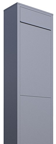 Standbriefkasten, Design Briefkasten Big Box Grau Metallic - Bravios
