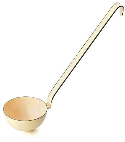 Riess Louche en émail - Série pastel - Outil de cuisine à suspendre (jaune doré, 8 cm)