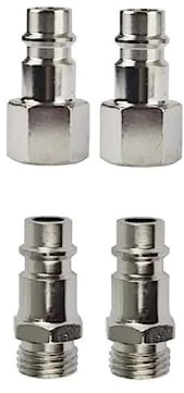 Höfftech 8598 Druckluftanschluss Set 1/4 IG AG 5-tlg Kupplung Nippel Schnellkupplung Stecknippel, Ceramic, Multicolor