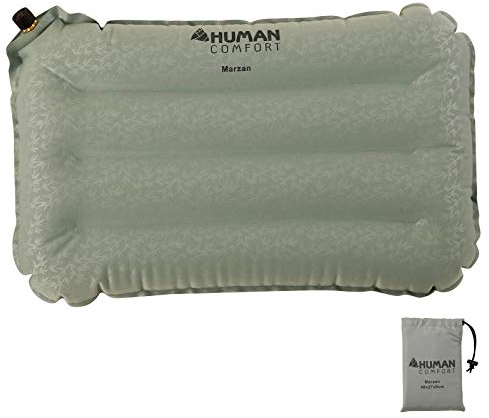 Human Comfort Sitzkissen Mazan Kopfkissen Reisekissen Camping Kissen aufblasbar 42 x 26 x 8 cm