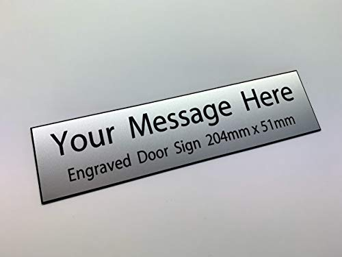Engraved Name Plate/Door Sign - Custom Made - 8x2 / 204mm x 51mm