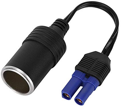 Cigarette Lighter 12-24V 10A Car EC5 Female to Cigarette Lighter Socket PVC Plastic Auto Electrical Cigar Lighter Emergency Start Battery Cable Adapter Plug Black + lighter adapter to jump start