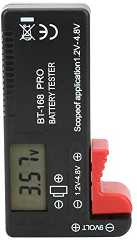 Batterietester, Digitaler Batteriekapazitätstester Universeller Batterieprüfer mit LCD Anzeige für CR2032LR44L736 F22 9VAAAAA 8650s40e00D