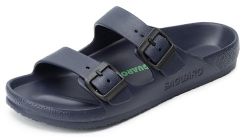 SAGUARO EVA Claquettes Été Femme Légère Homme Chaussons Bleu Foncé 38 EU