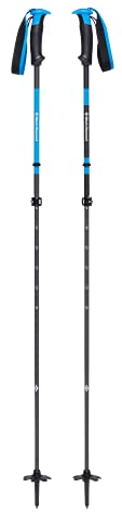 Black Diamond Razor Carbon Pro Ski Poles Blau-Schwarz - Vielseitgier längenverstellbarer Carbon Touren Skistock, Größe 1