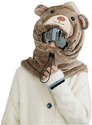 FOLDING Fliegermütze Kinder Ski-Maske im Winter, kaltes Wetter Maske, Hals Wärme, Winter Nasenwärmer, Geeignet for Kinder und Erwachsene Outdoor-Aktivitäten (Color : Adult, Size : Hat with Glasses)