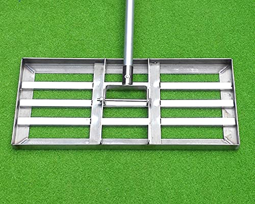 GGMWDSN Rasen Rakel, Level Move Drag Mop Aus Edelstahl, Hochleistungs-Rasen-Push-Levelawn-Werkzeug Mit GroßEr KapazitäT GolfausrüStung