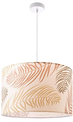 Paco Home Plafonnier Suspension Salon Chambre À Coucher Salle À Manger Lampe De Table À Manger Palmiers Pastel Moderne E27, Type de lampe: Lampe à suspension - Blanc, Couleur/Taille:Vert (Ø38cm)